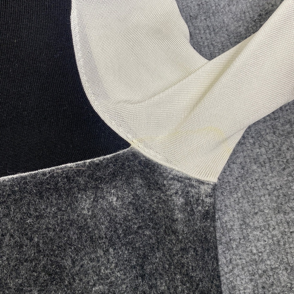Rag & Bone Colorblock Merino Wool Mohair Blend Sweater Black Grey Cream Small - Picture 10 of 11